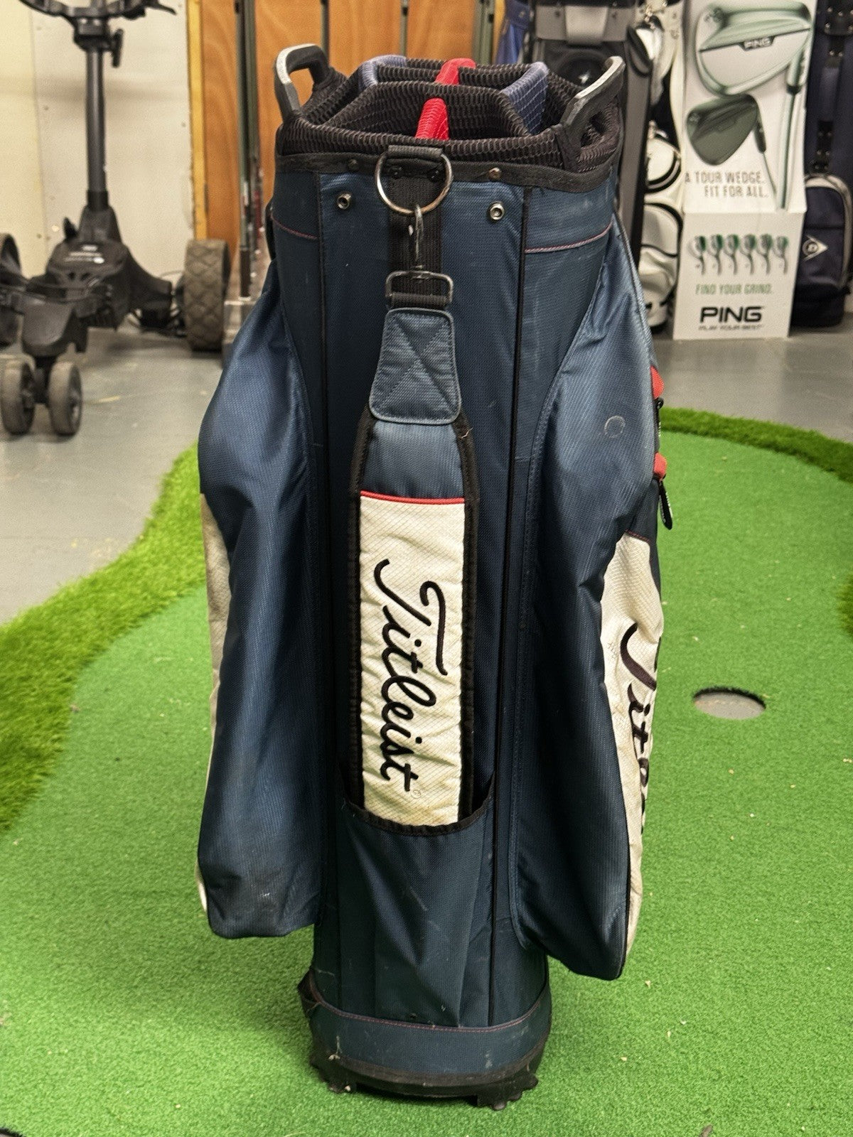 Titleist Golf Cart Bag 14 Way Red/White/Blue