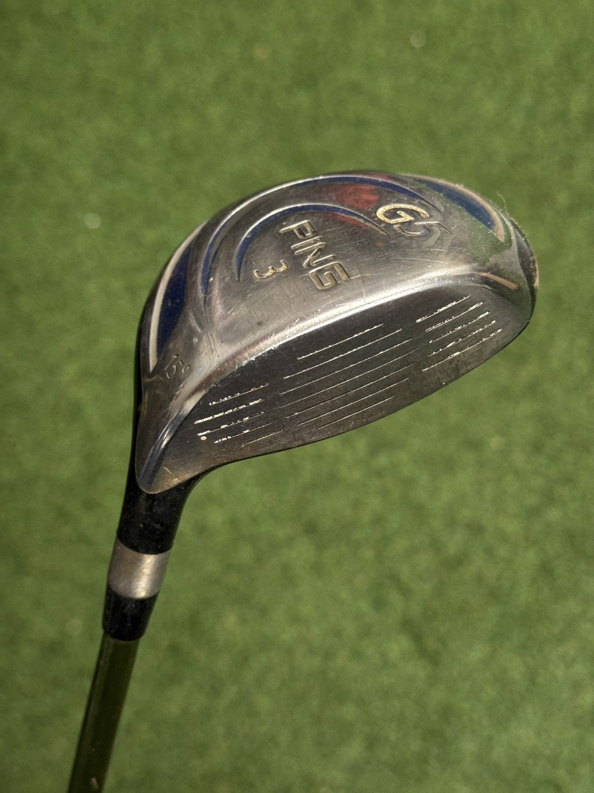 Ping G5 3 Wood 15 Degree Regular Flex Aldila NV Green 75 Shaft