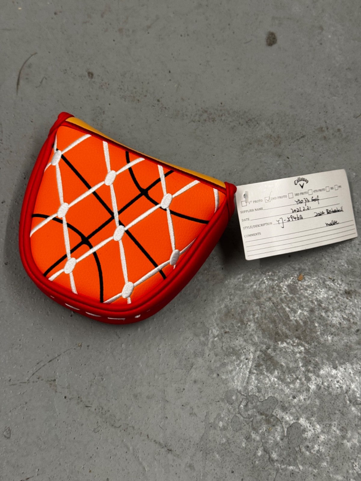 Odyssey Mallet Putter Headcover Basketball *New-RARE*