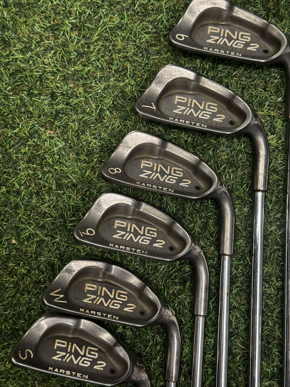 Ping Zing 2 Karsten Iron Set 3-Pw+Sw Regular Steel Shafts Black Dot