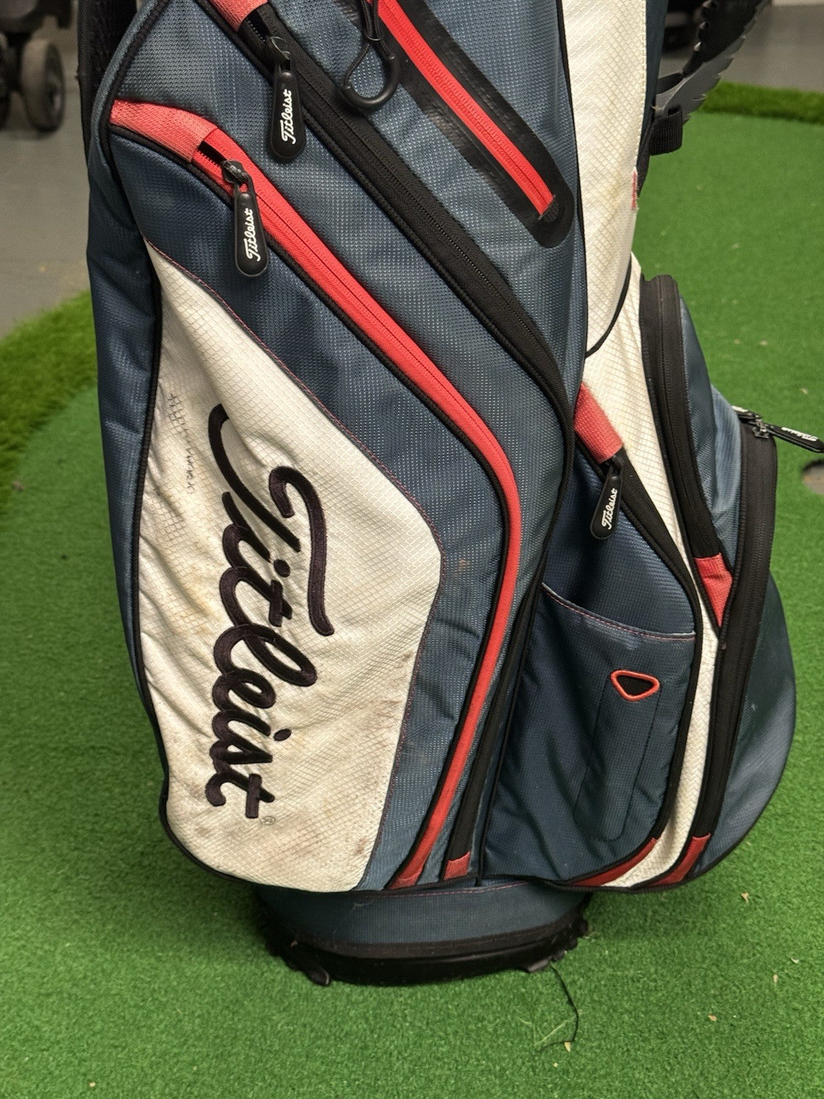 Titleist Golf Cart Bag 14 Way Red/White/Blue
