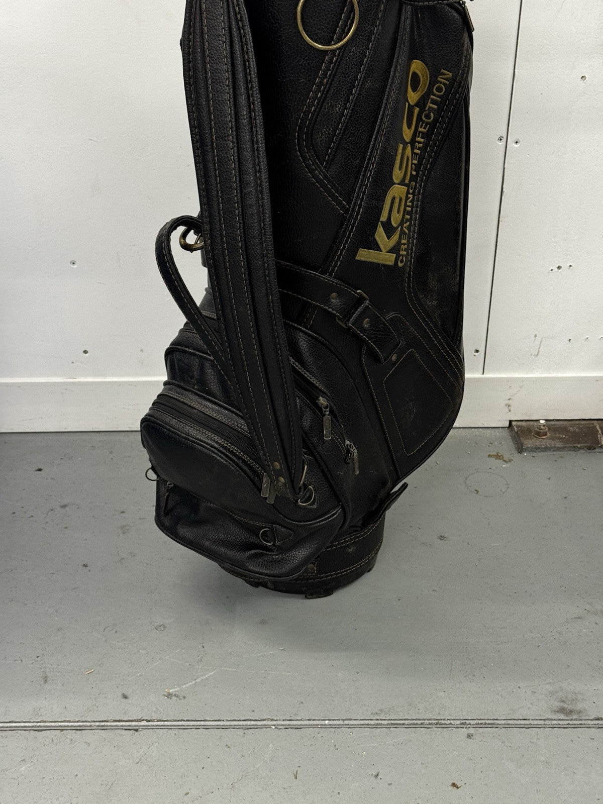 Kasco Golf Bag 6 Way Dividers Leather *Used*