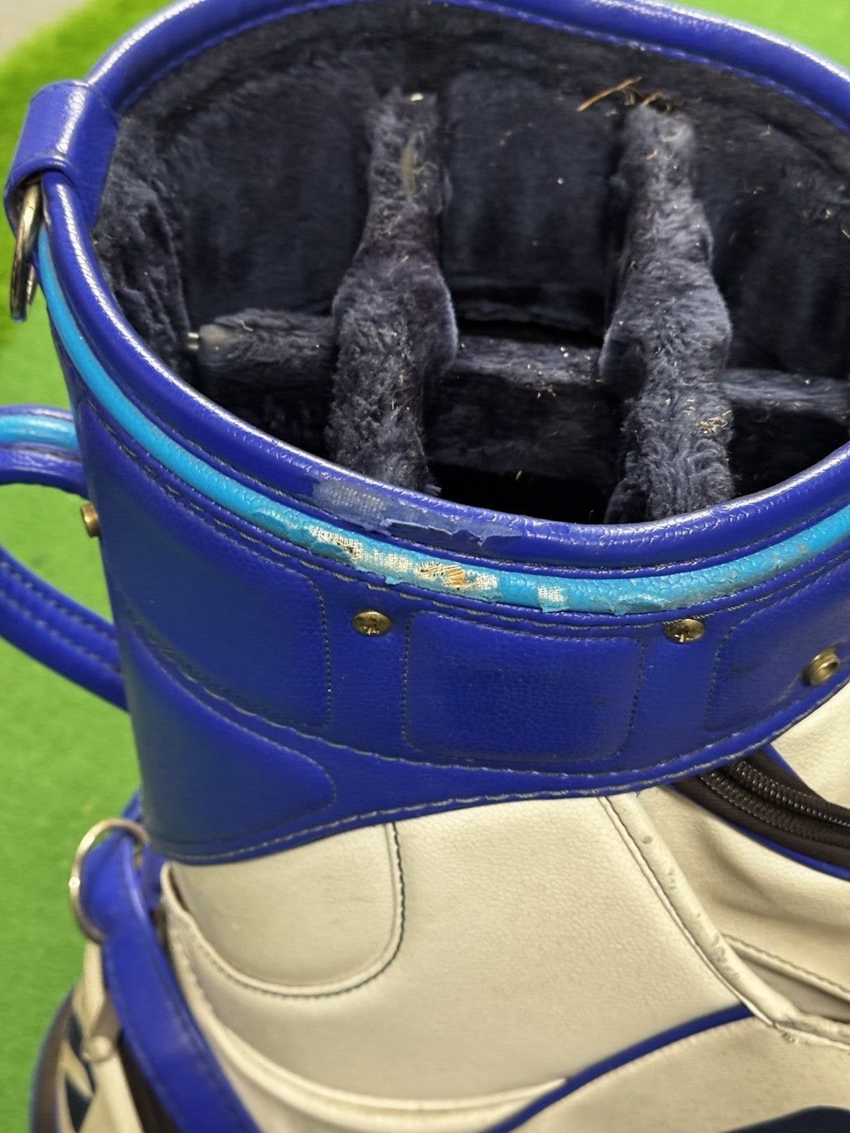 Mizuno Tour Cart Golf Bag 6-Way Divider Blue/White