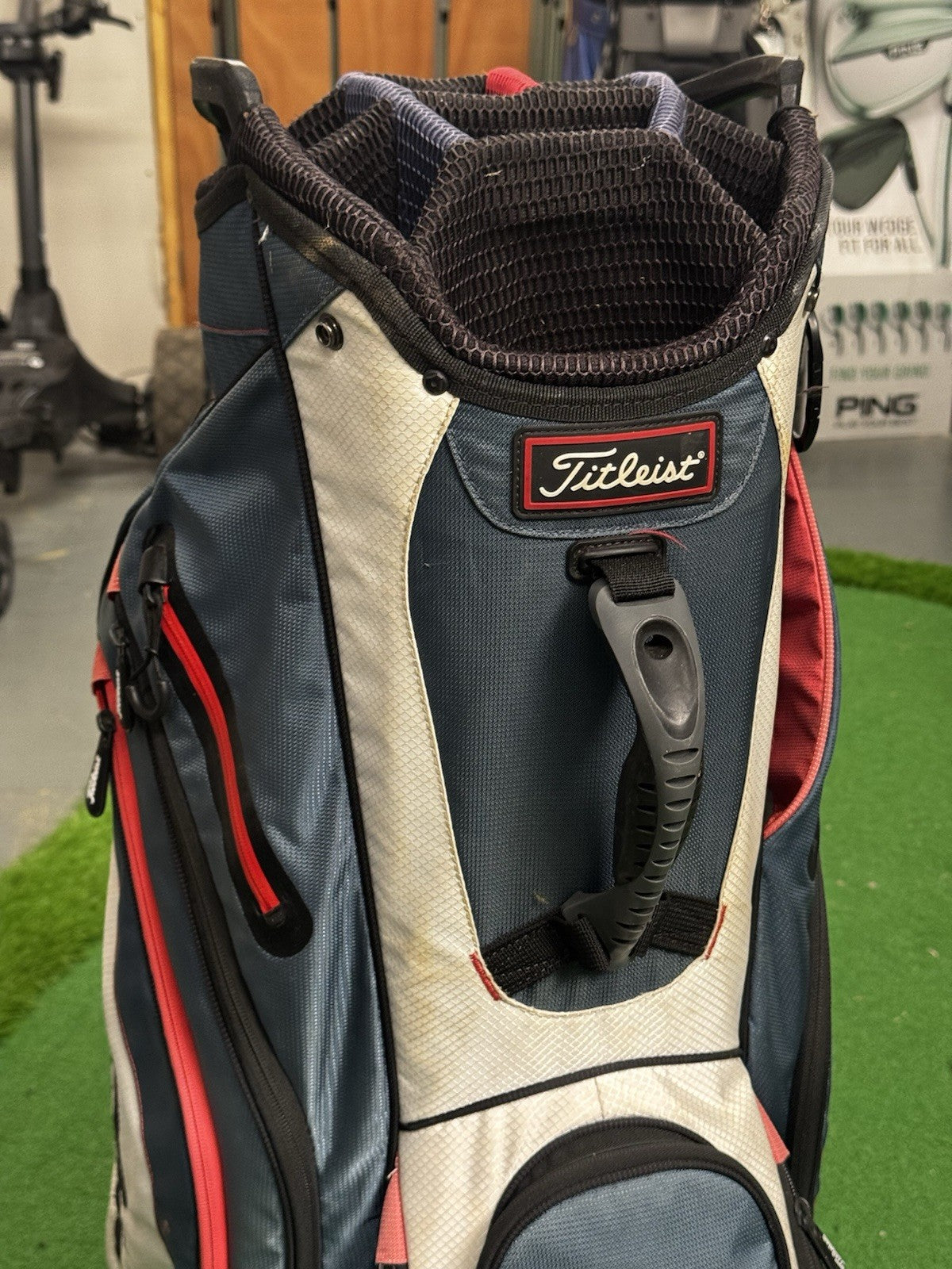 Titleist Golf Cart Bag 14 Way Red/White/Blue