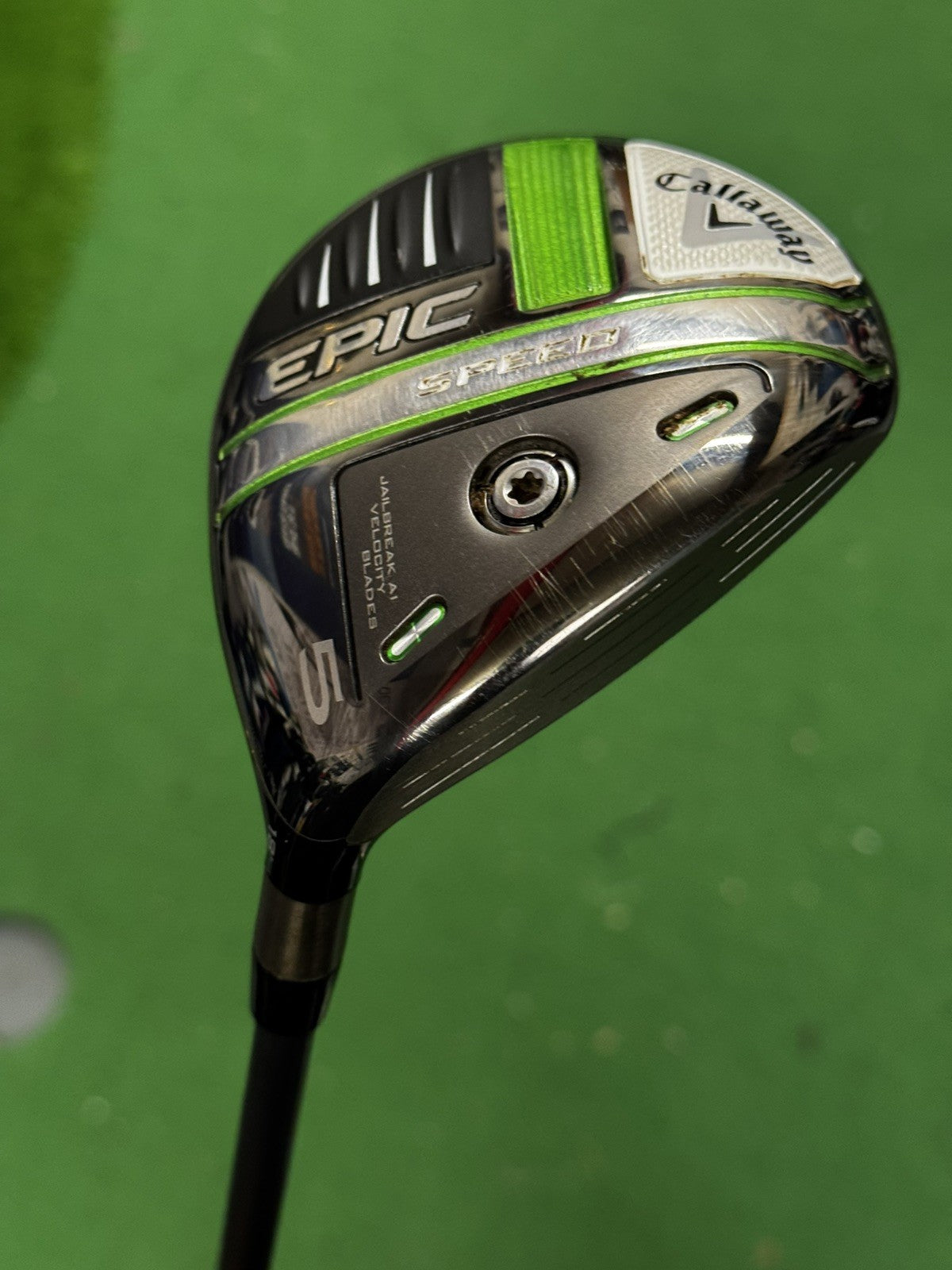 Callaway Epic Speed 5 Wood 18 Degree Stiff Flex HZRDUS Smoke Green Shaft