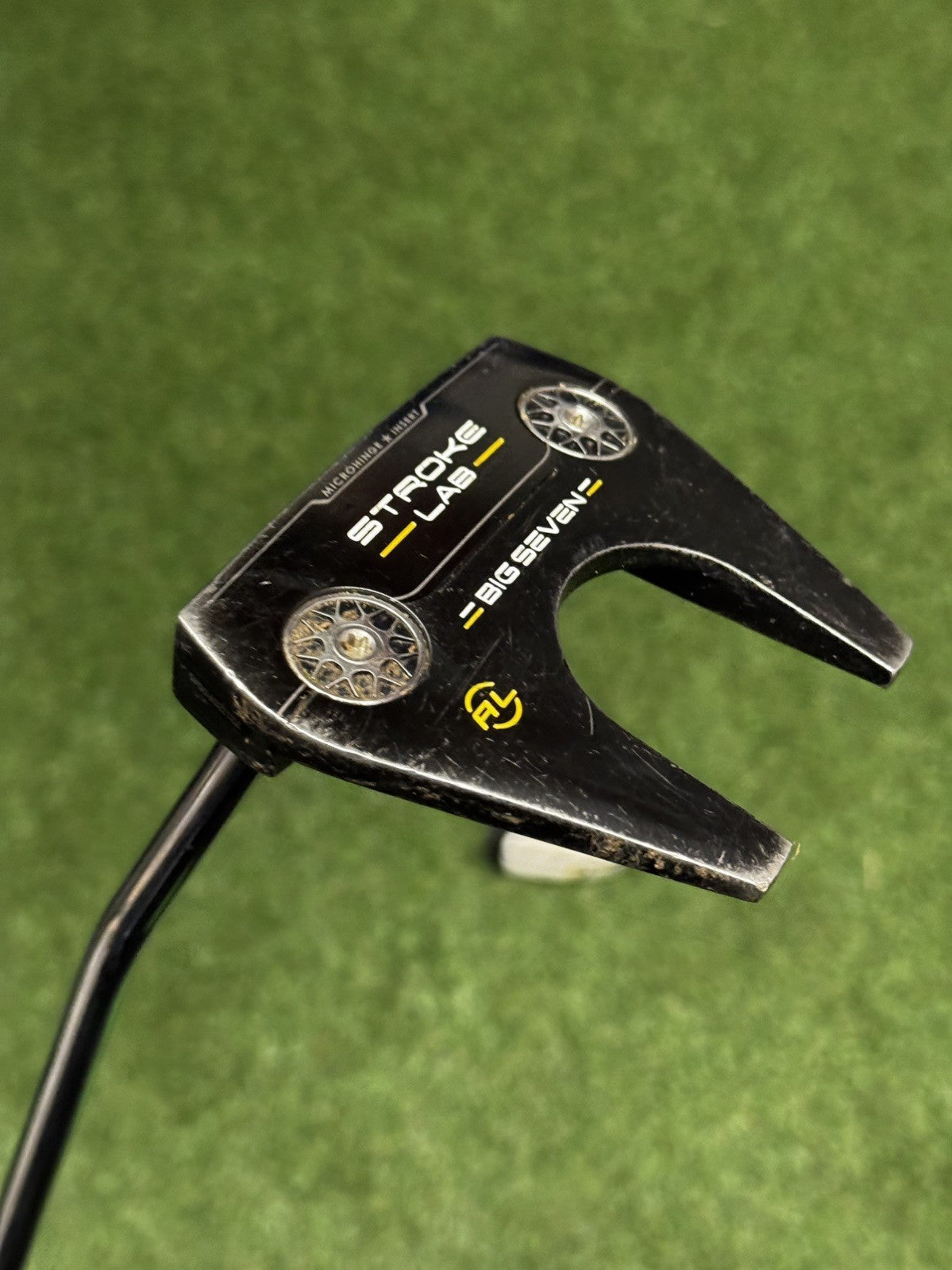 Odyssey Left Hand Stroke Lab Black Arm Lock Big Seven Putter 