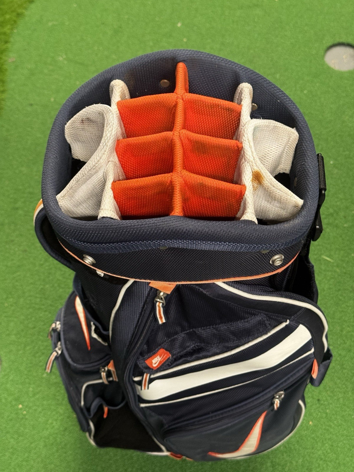 Nike Golf Cart Bag Navy 14 Way Divider