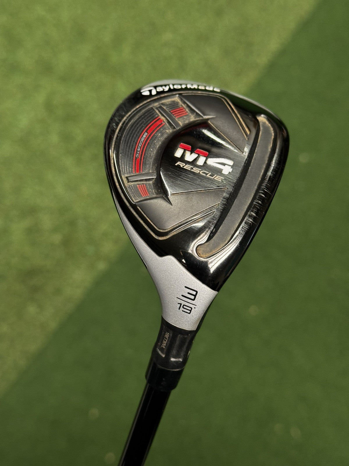Taylormade M4 3 Hybrid 19 Degree Stiff Flex Atmos Red 7 Shaft