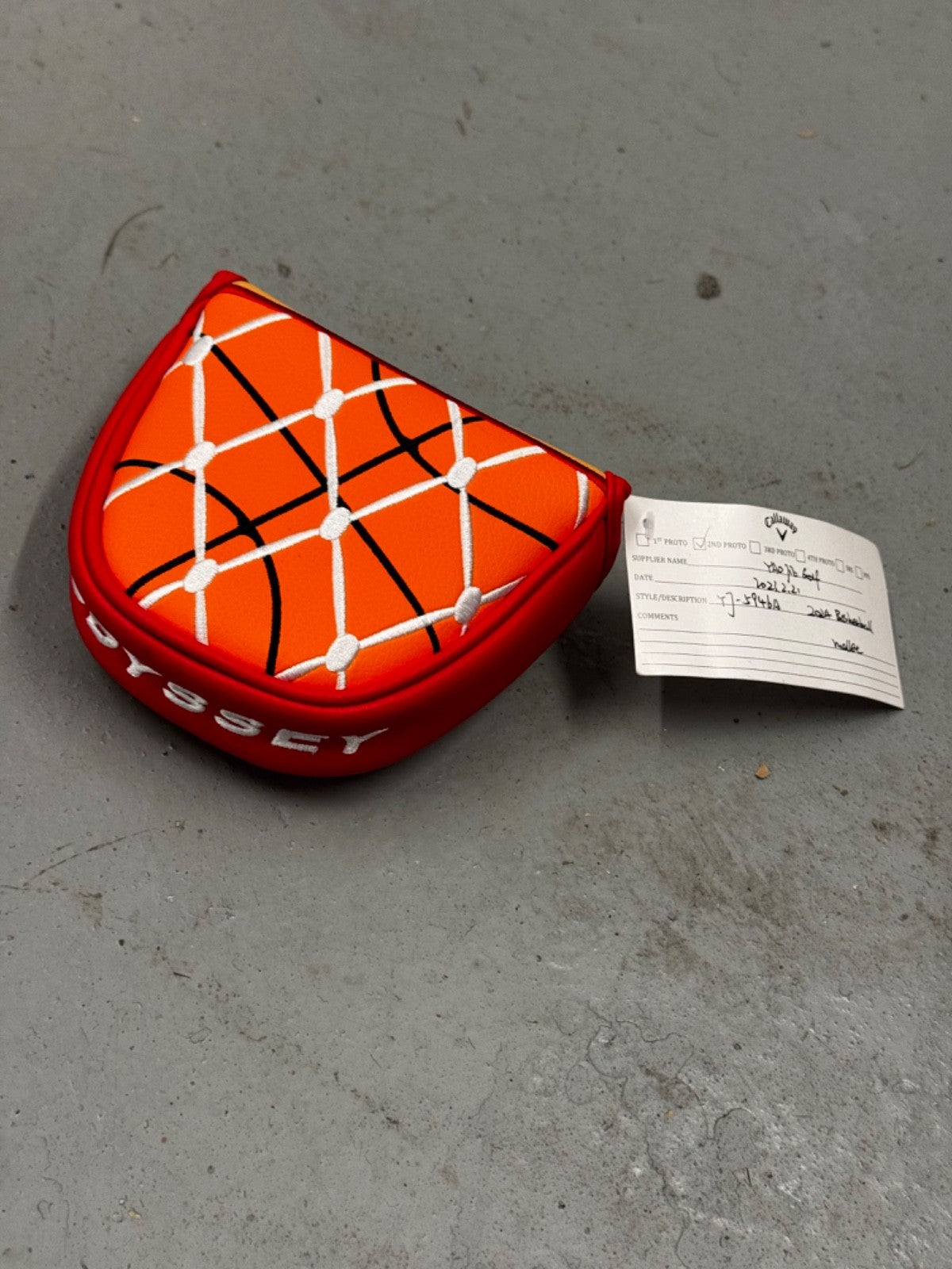 Odyssey Mallet Putter Headcover Basketball *New-RARE*