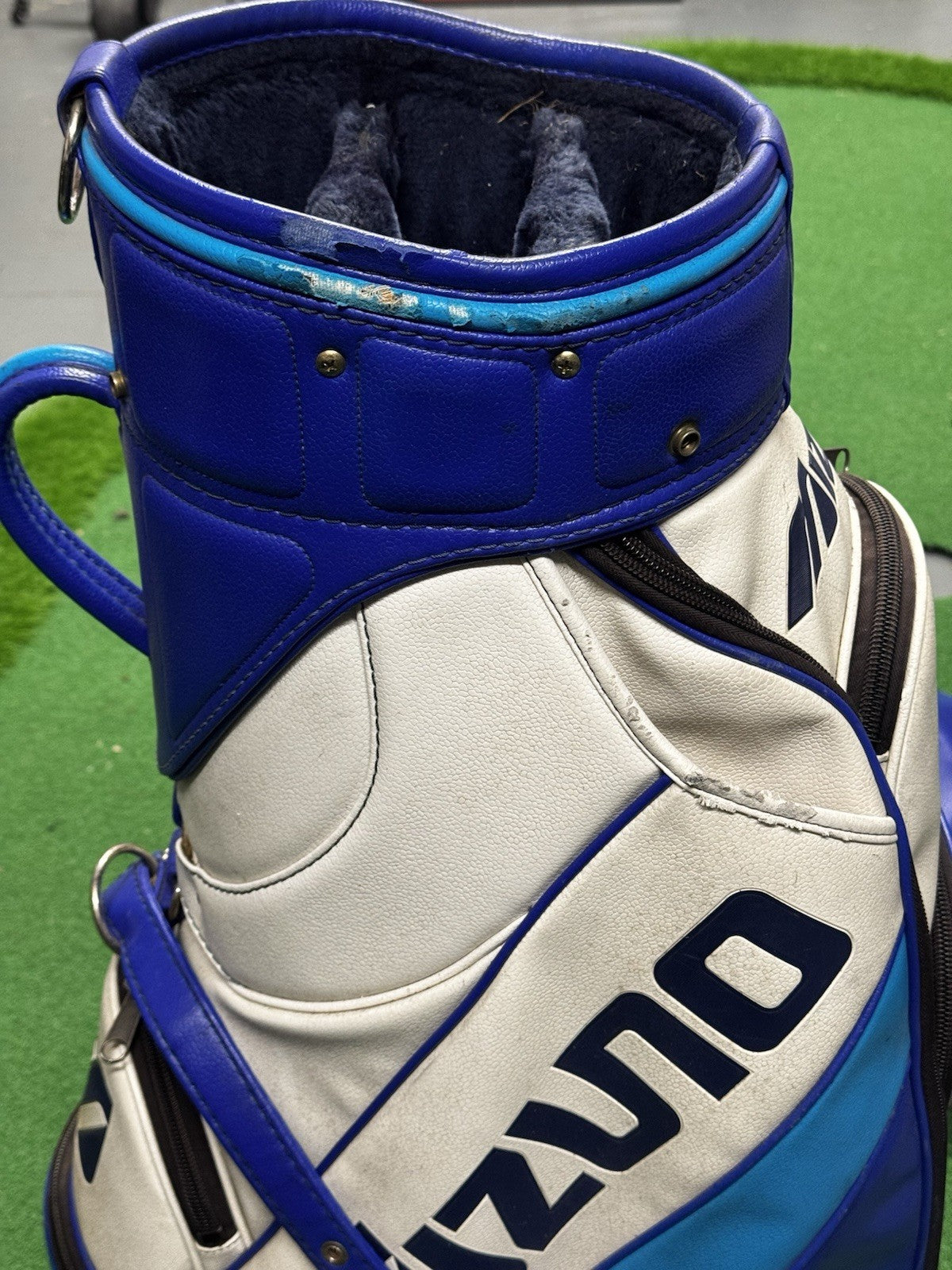 Mizuno Tour Cart Golf Bag 6-Way Divider Blue/White