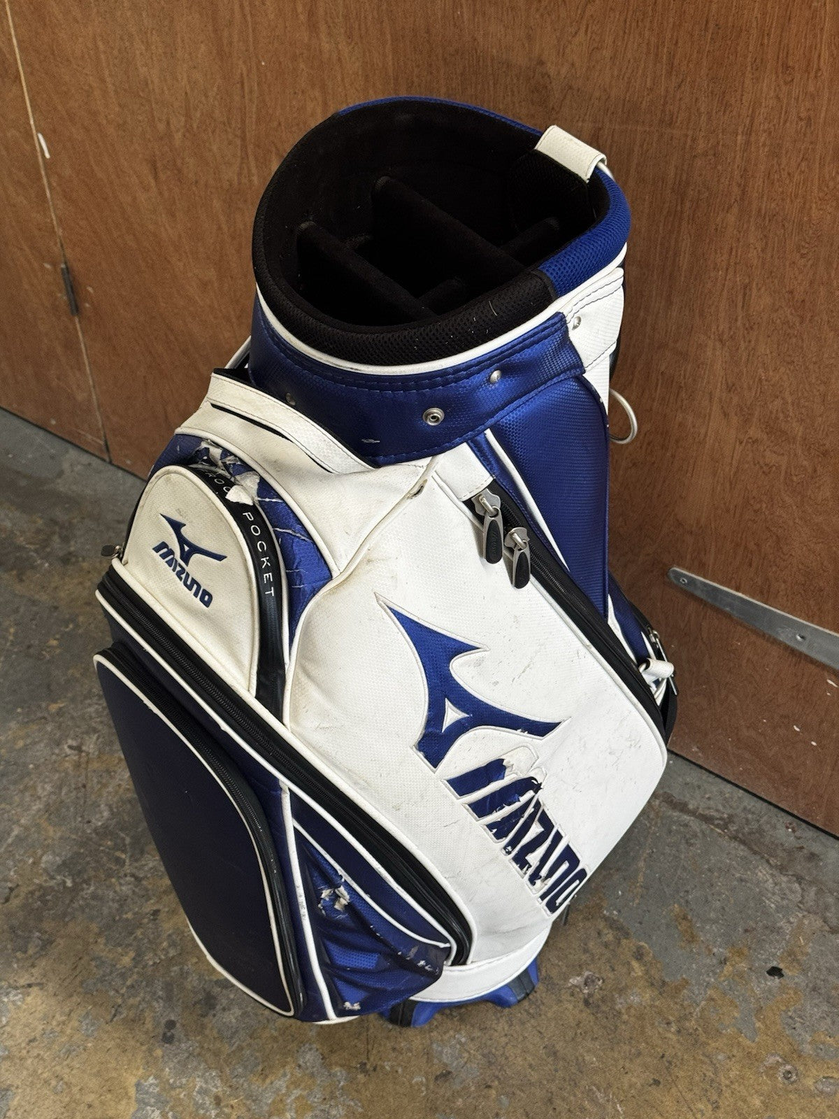 Mizuno Tour Cart Bag White/blue *Used*