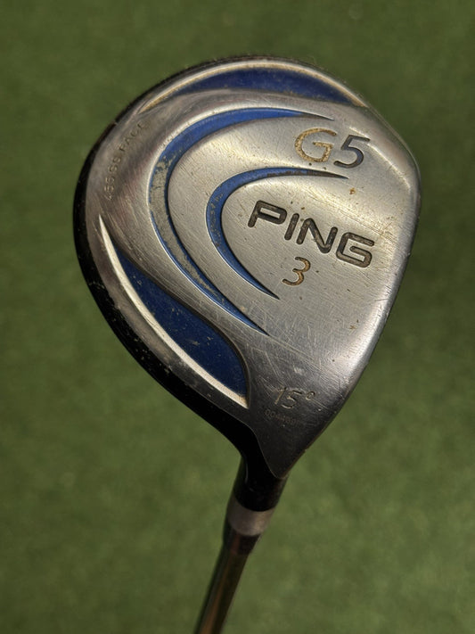 Ping G5 3 Wood 15 Degree Regular Flex Aldila NV Green 75 Shaft