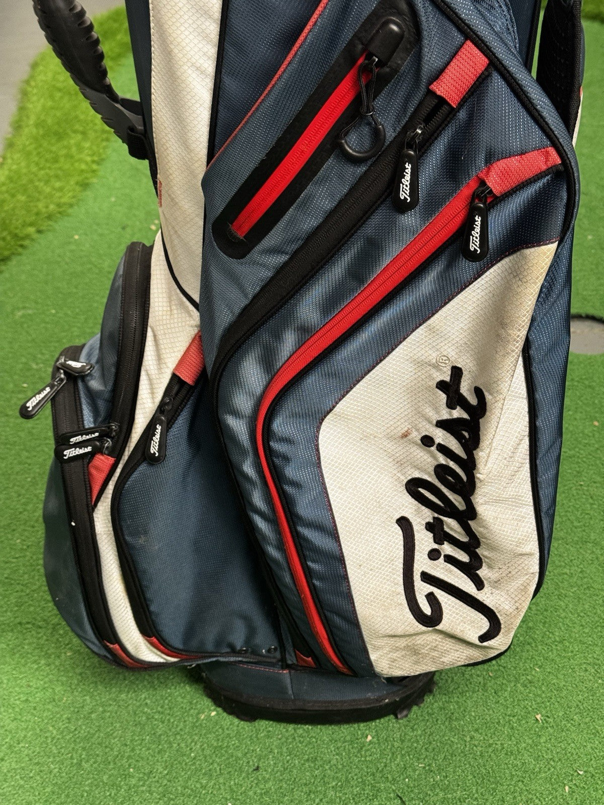Titleist Golf Cart Bag 14 Way Red/White/Blue