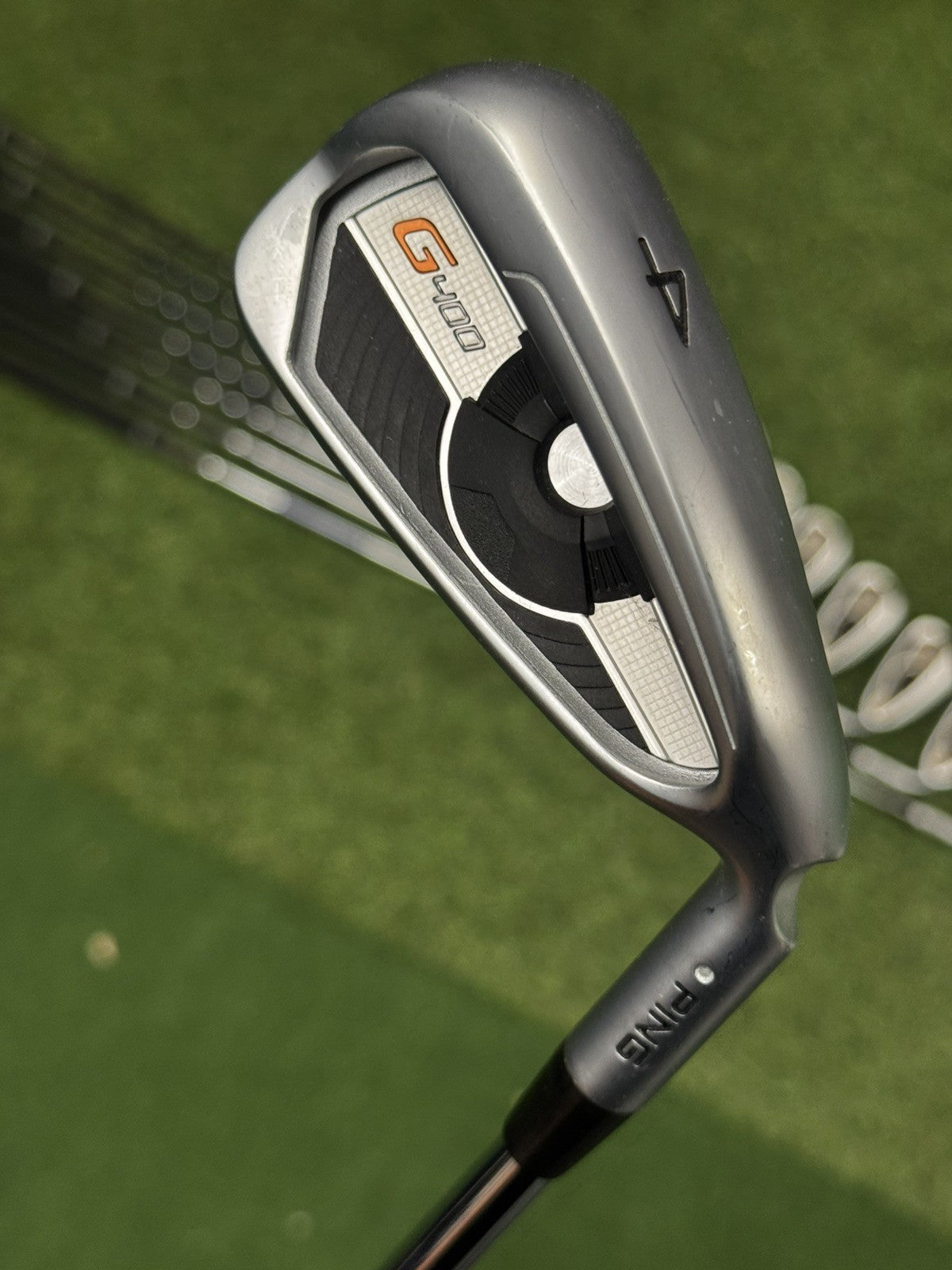 Ping G400 Iron Set 4-UW White Dot Stiff Flex Ping AWT 2.0 Shafts +0.5 Inch