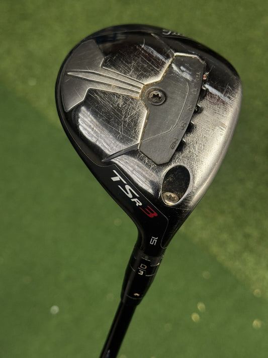 Titleist TSR3 3 Wood 15 Degree X Stiff Flex HZRDUS Shaft