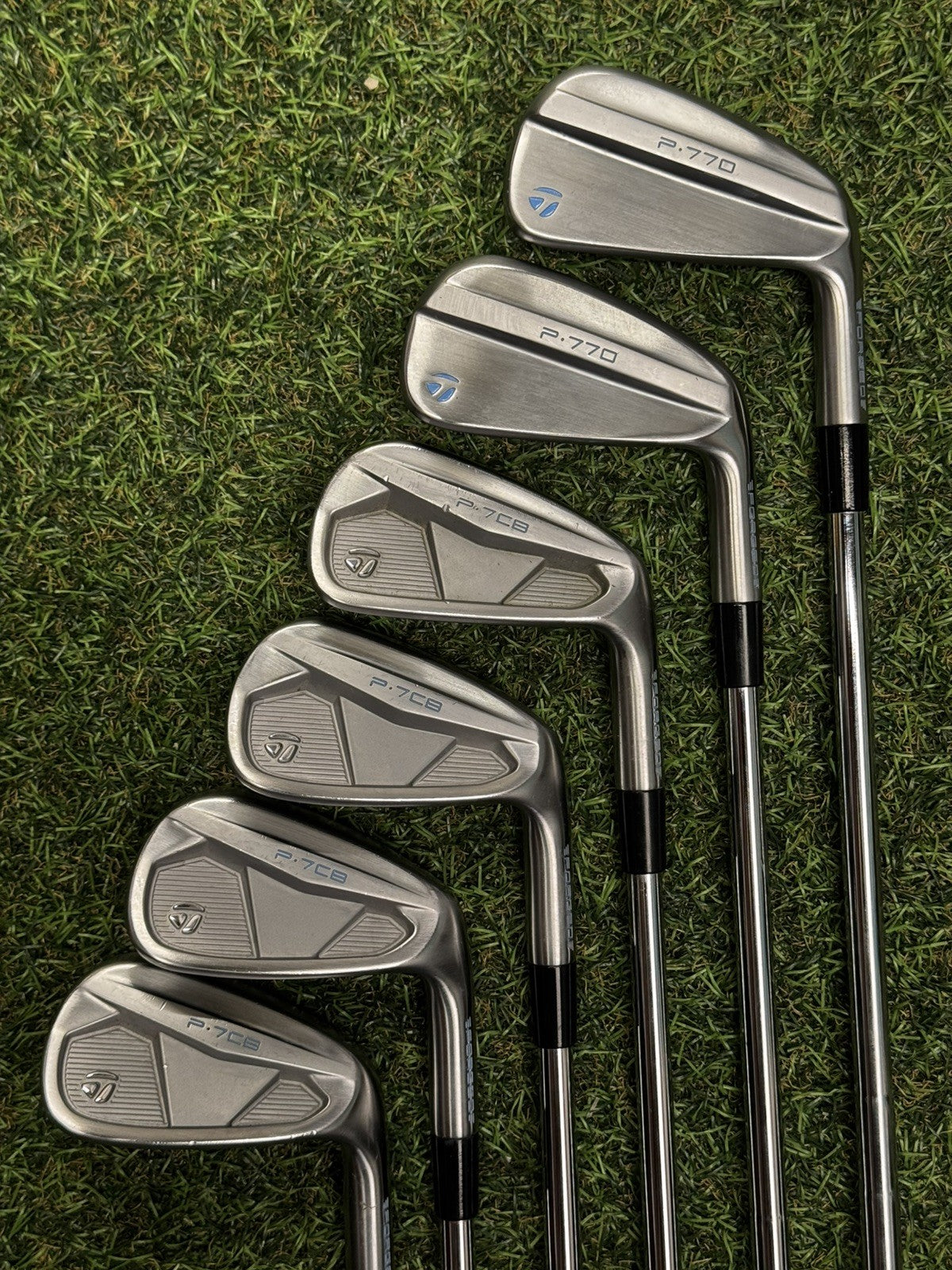 Taylormade P.7CB/P770 Combo Iron Set 5-PW KBS Tour X Stiff Shafts