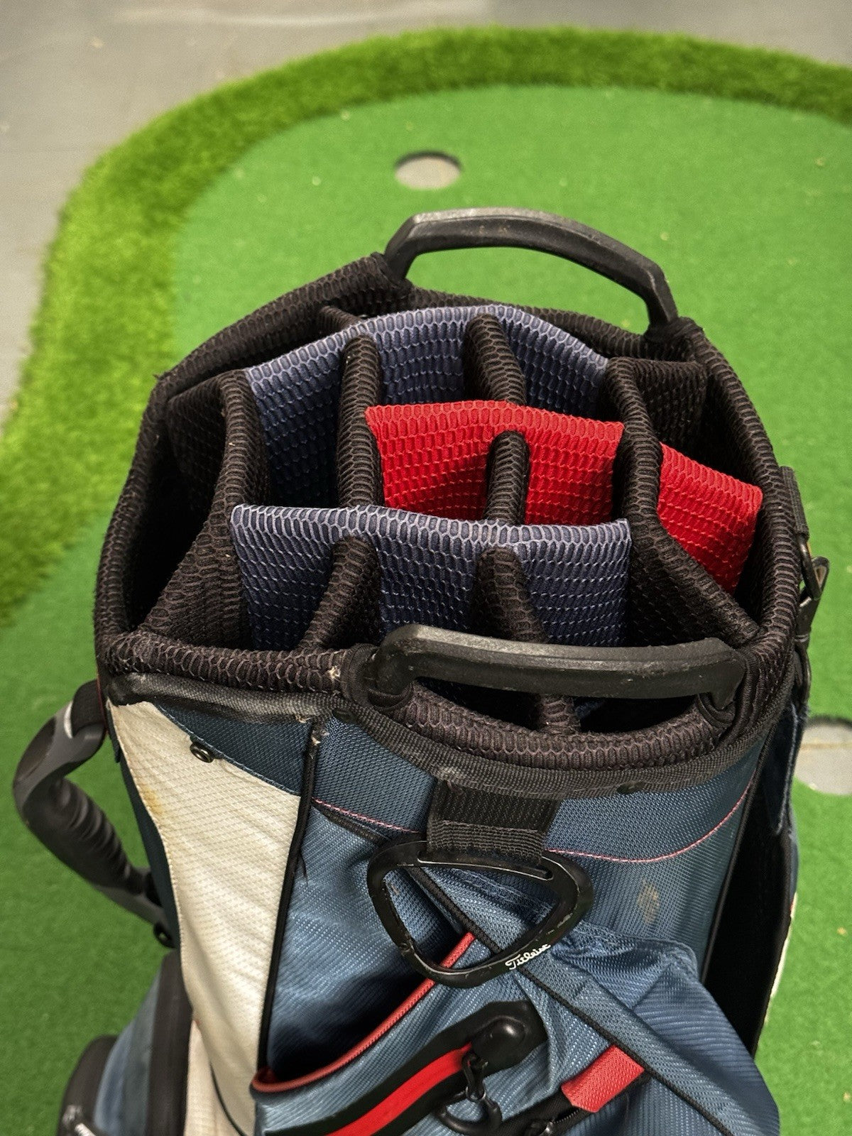 Titleist Golf Cart Bag 14 Way Red/White/Blue