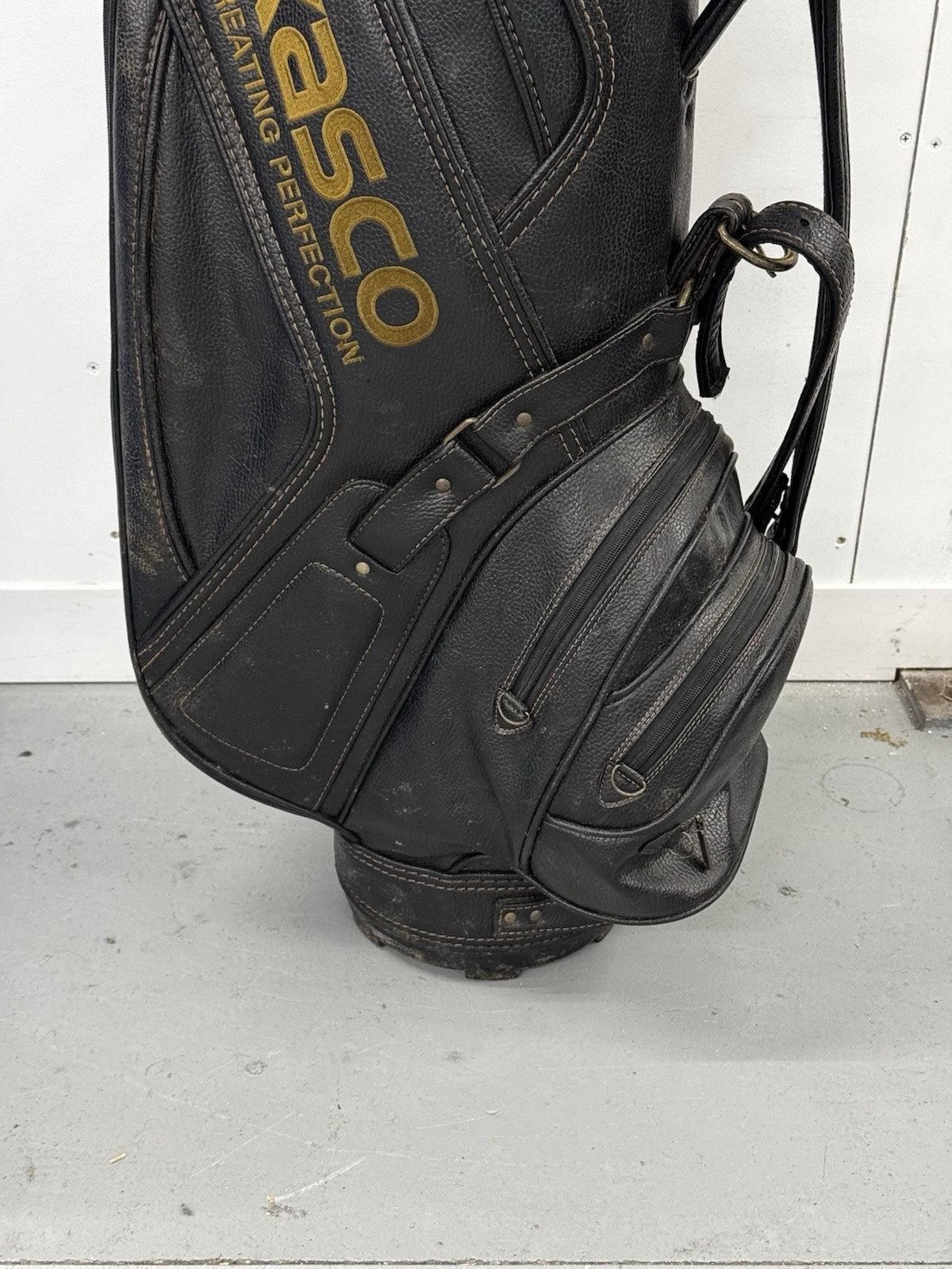 Kasco Golf Bag 6 Way Dividers Leather *Used*
