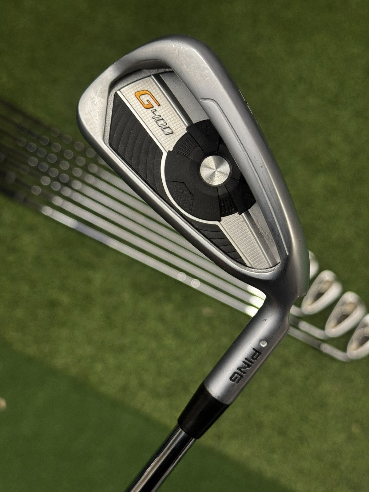 Ping G400 Iron Set 4-UW White Dot Stiff Flex Ping AWT 2.0 Shafts +0.5 Inch