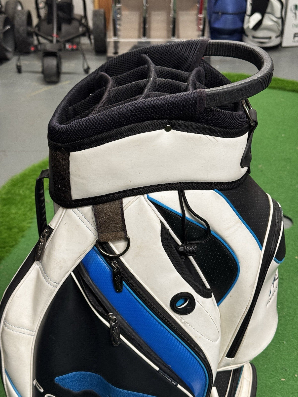 Powakaddy Cart Bag White/Blue/Black