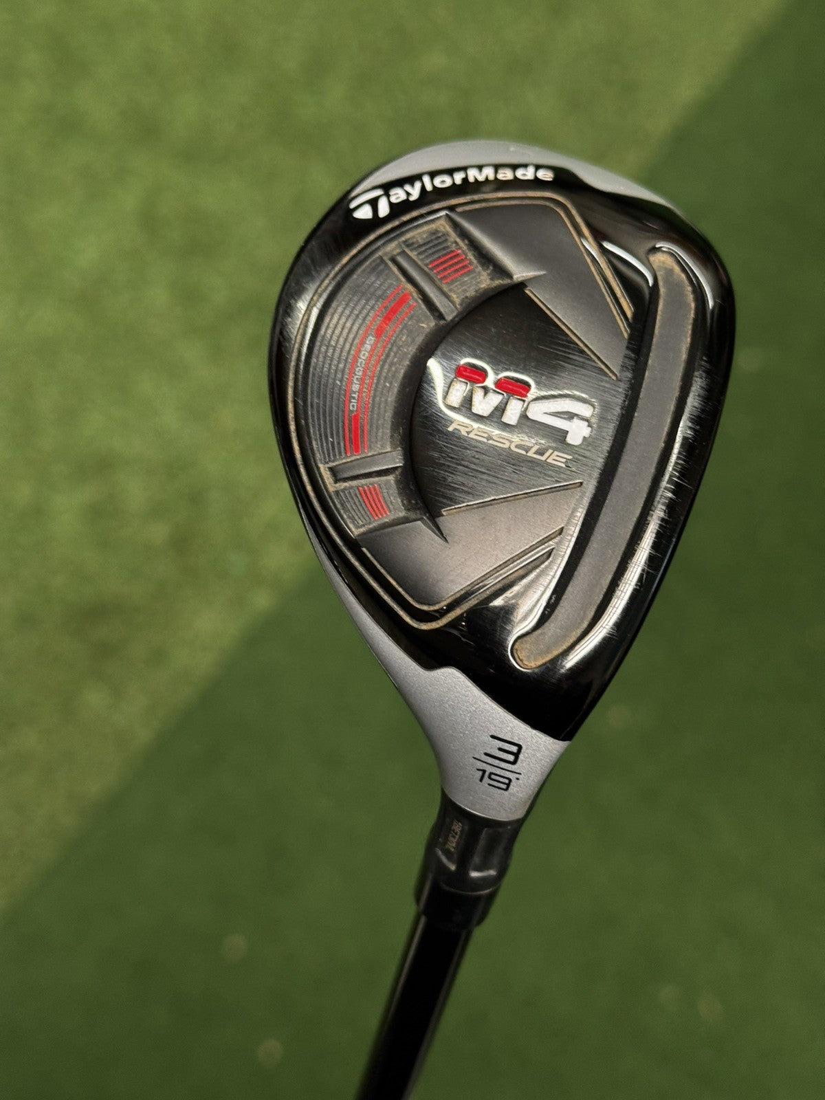 Taylormade M4 3 Hybrid 19 Degree Stiff Flex Atmos Red 7 Shaft