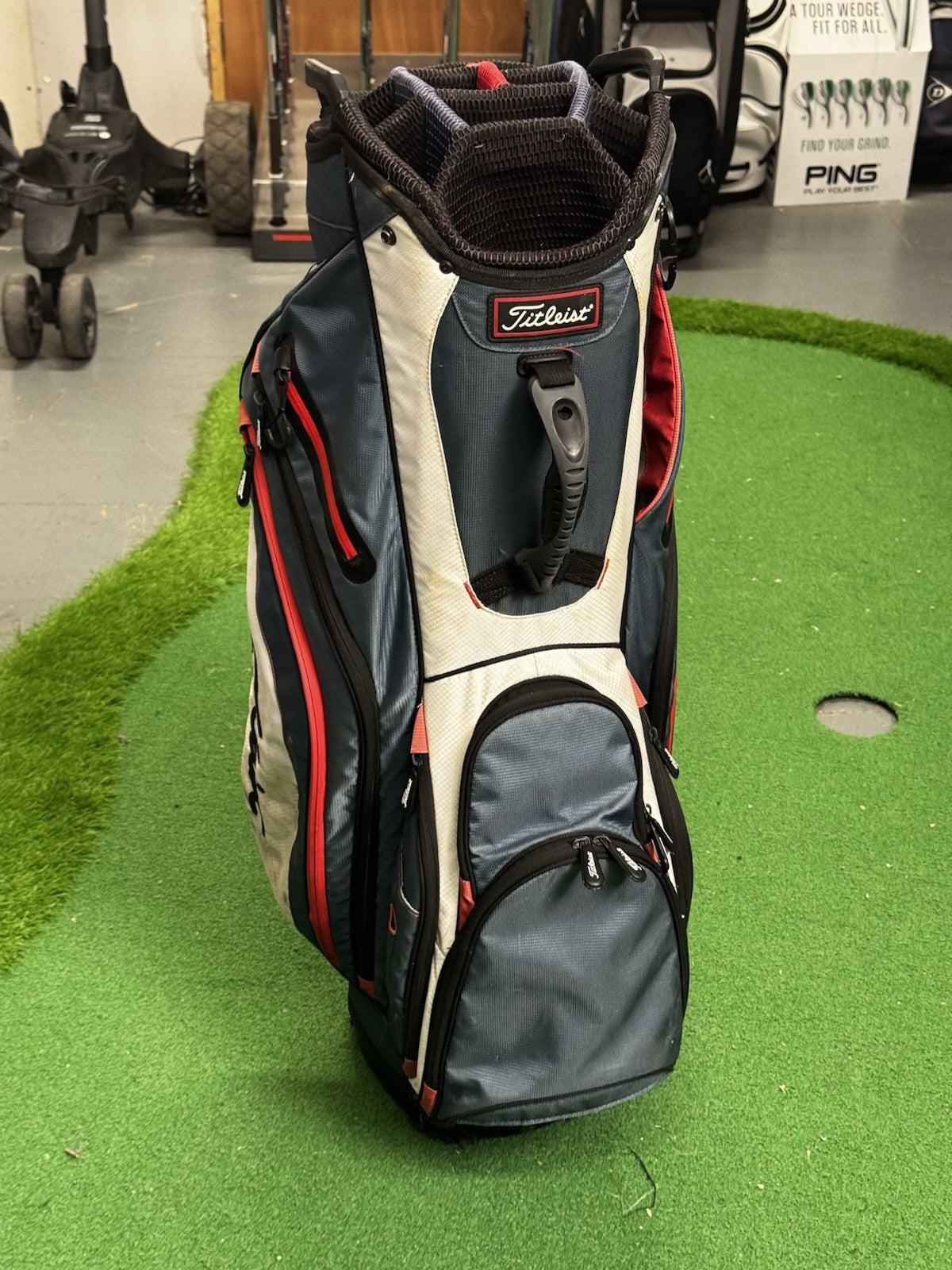 Titleist Golf Cart Bag 14 Way Red/White/Blue