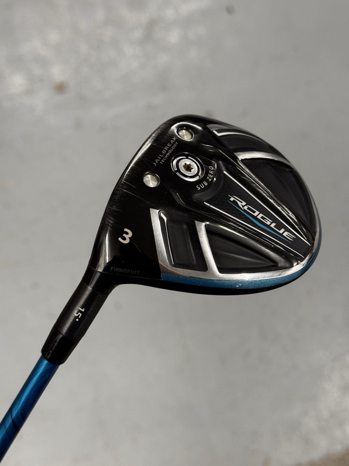 Left Hand Callaway Rogue Sub Zero 15* Fairway Wood Stiff *Used Great Condition*