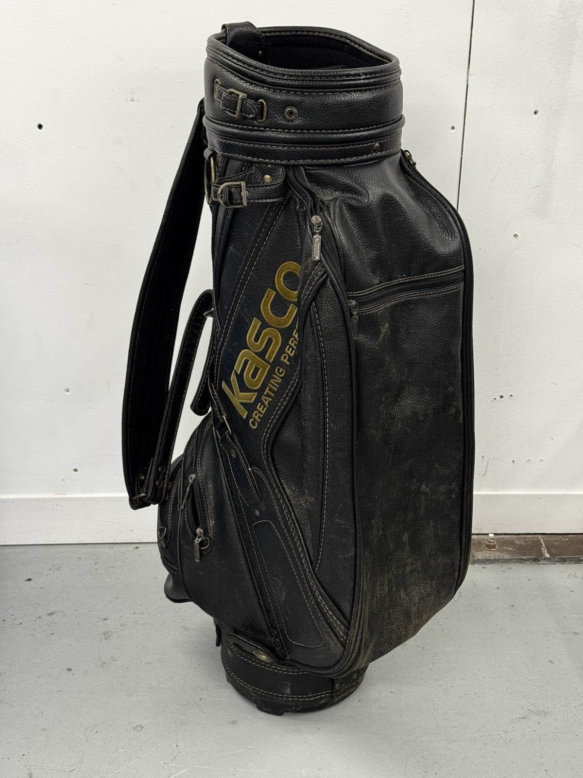 Kasco Golf Bag 6 Way Dividers Leather *Used*