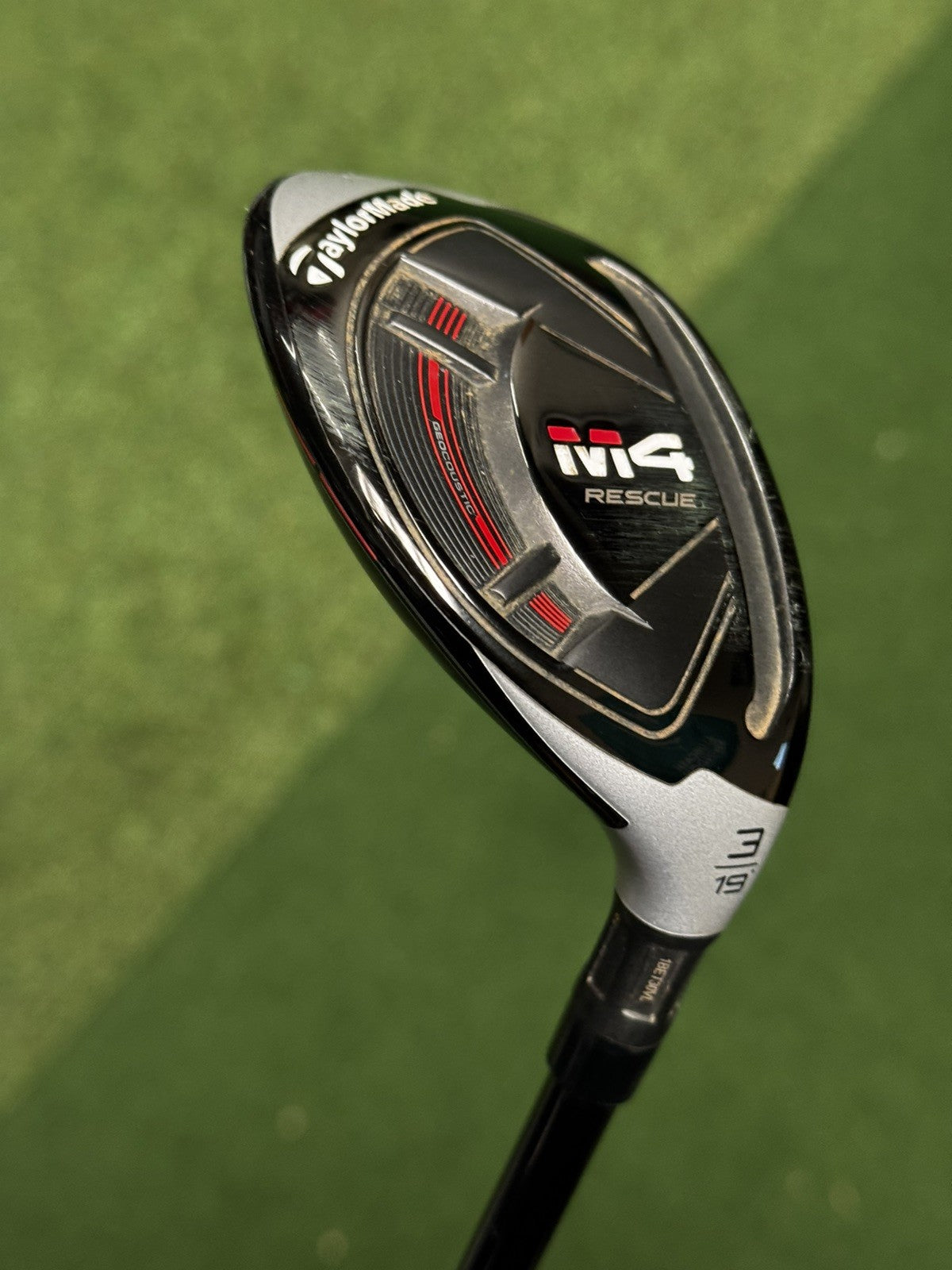 Taylormade M4 3 Hybrid 19 Degree Stiff Flex Atmos Red 7 Shaft