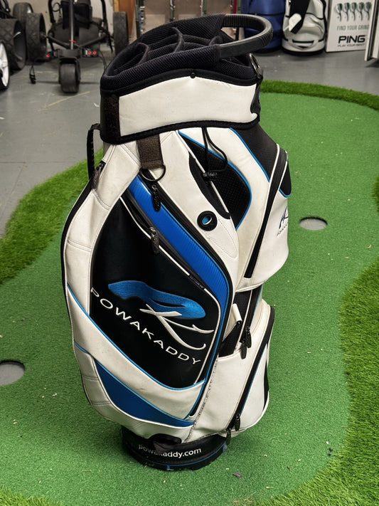 Powakaddy Cart Bag White/Blue/Black