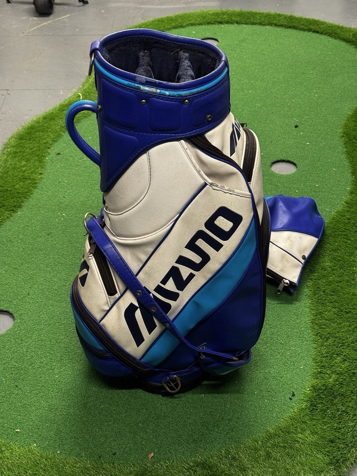 Mizuno Tour Cart Golf Bag 6-Way Divider Blue/White