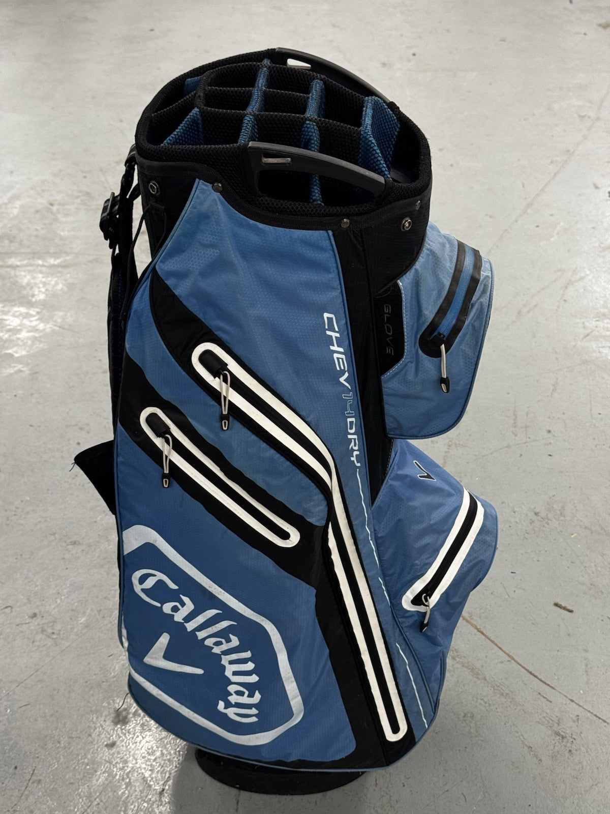 Callaway Chev 14 Dry Cart Bag White/Blue