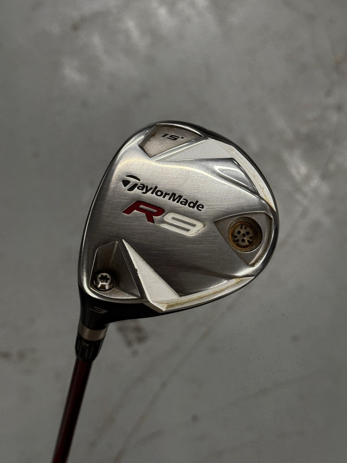 Left Hand Taylormade R9 3 Wood 15 Degrees Regular Flex