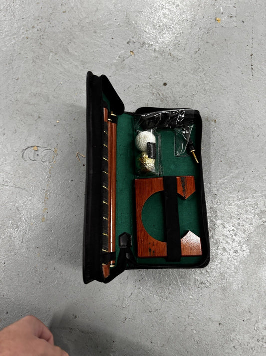 Mini Golf Putter Office/ Travel Ball Practice Hole Set with Case