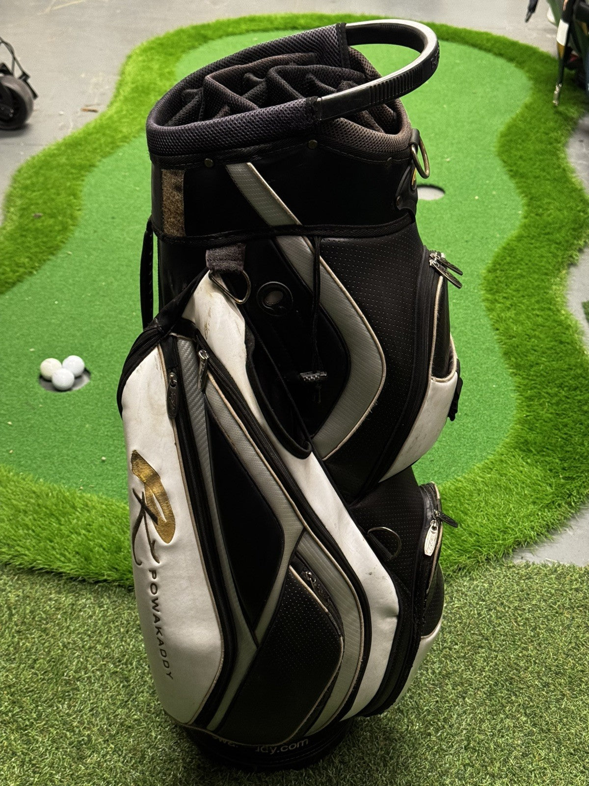 Powakaddy Golf Trolley Cart Bag White/Black