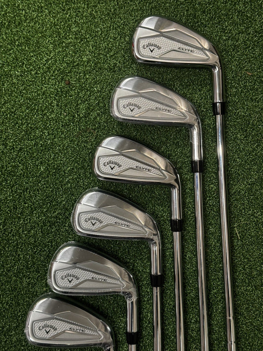 Callaway Elyte Iron Set 5-PW Stiff Flex Vector 90 Steel Shafts 