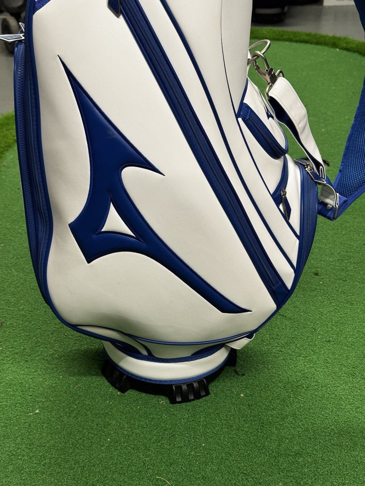 Mizuno Golf Cart Bag 6 Way White/Blue