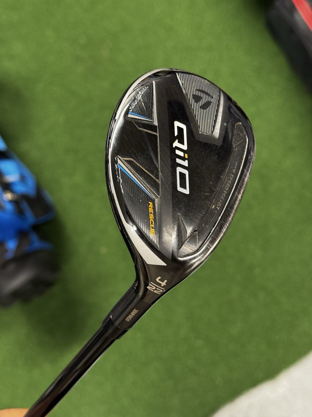 Taylormade Qi10 #4 Hybrid 22 Degree Stiff Flex Fujikura Ventus TR Blue 7 Shaft