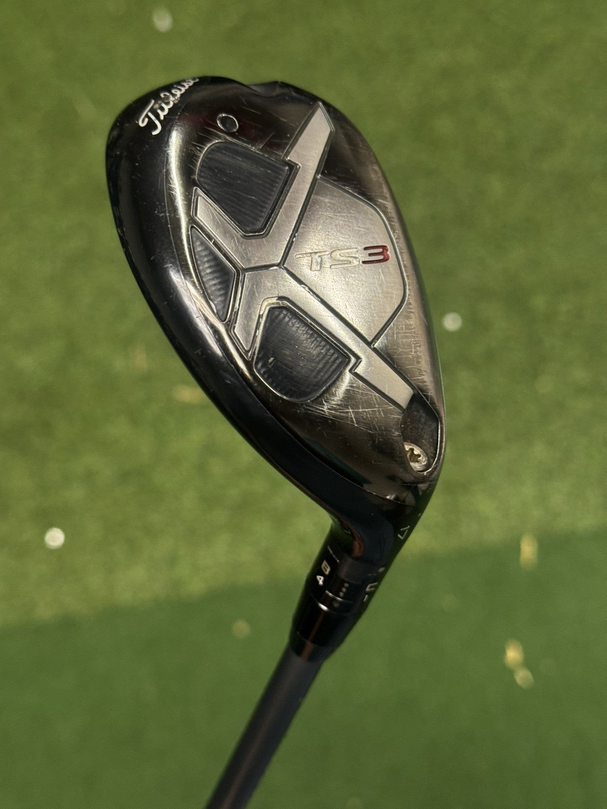 Titleist TS3 2 Hybrid 17 Degree Stiff Flex HZRDUS Smoke Black 80 Shaft