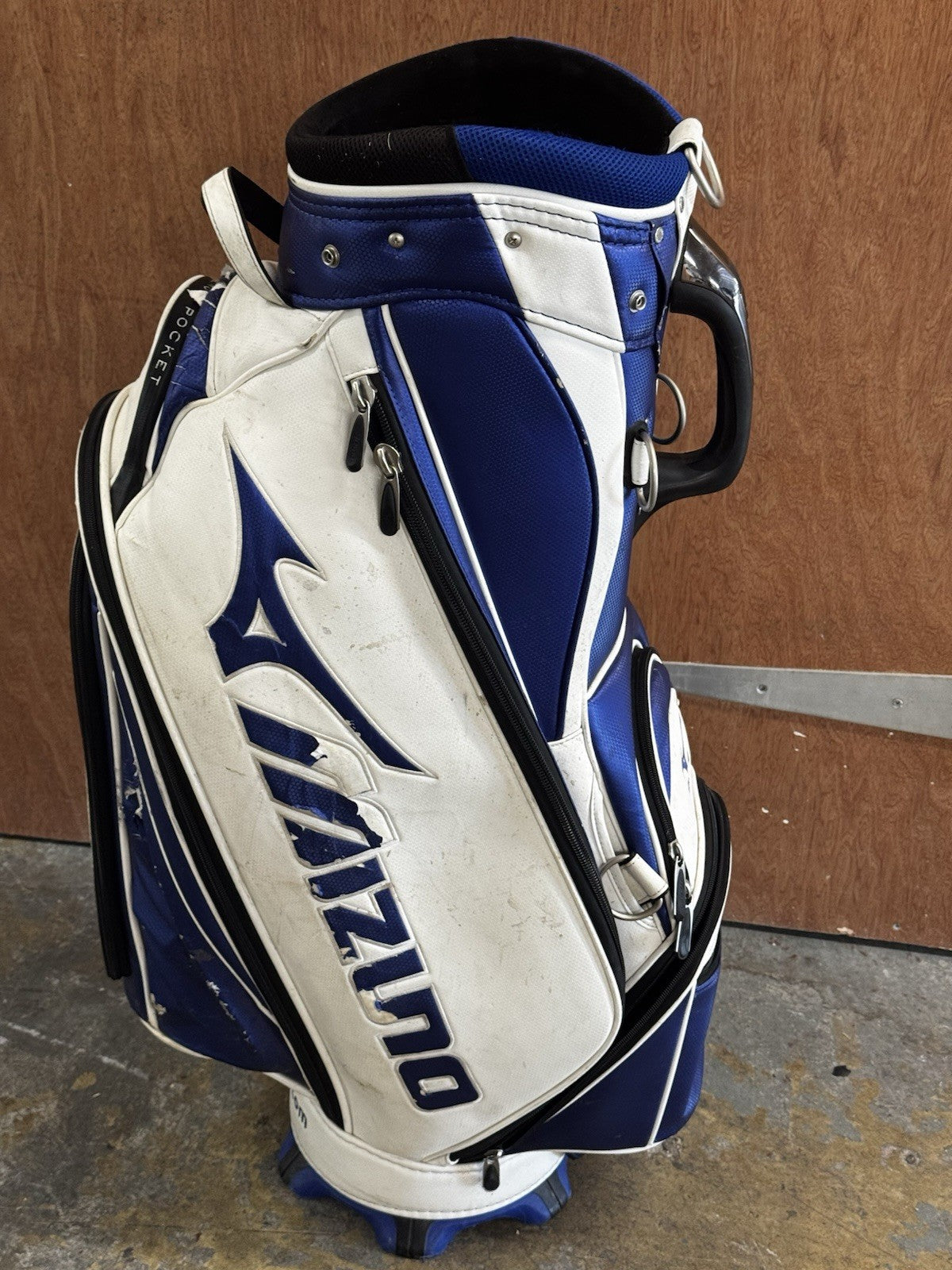 Mizuno Tour Cart Bag White/blue *Used*