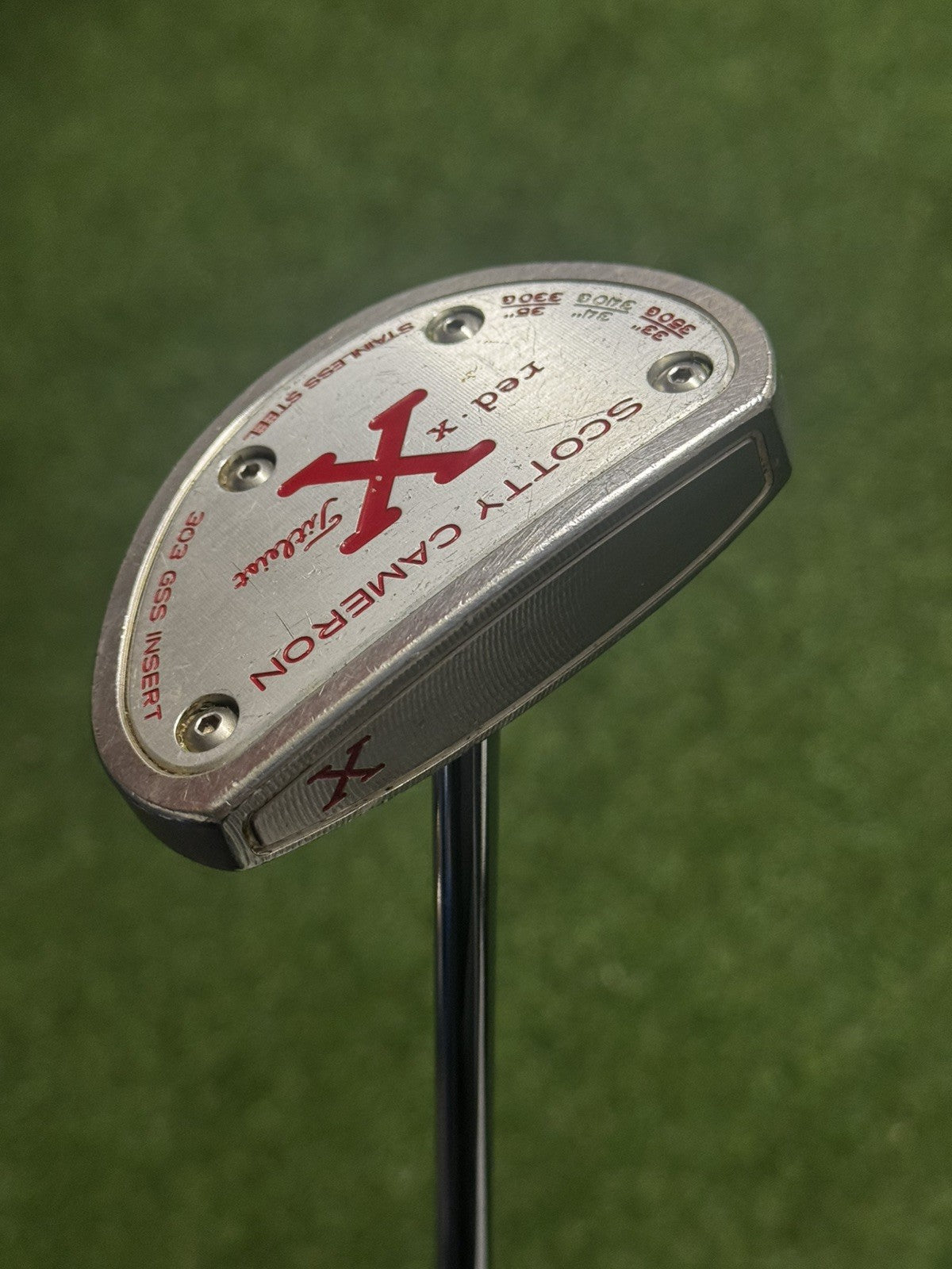 Scotty Cameron Putter Red X 34 inch + Headcover/Pitchfork