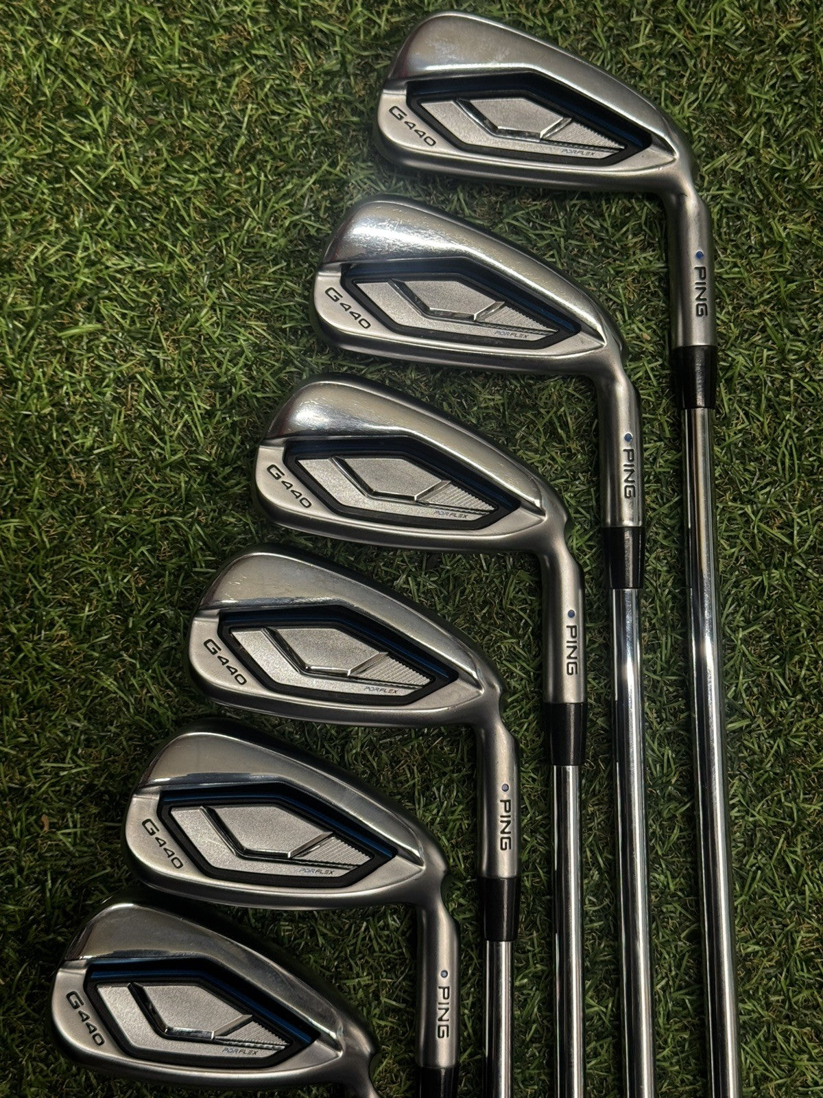 Ping G440 Iron Set 6-PW+UW Blue Dot Stiff Flex AWT 3.0 Shafts
