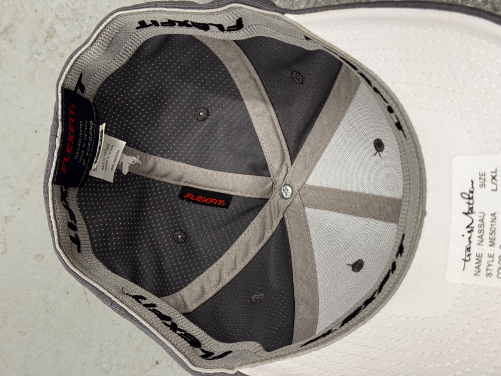 TRAVIS MATHEW Men's TOPGOLF FlexFit Performance Golf Hat Size Grey L/XL