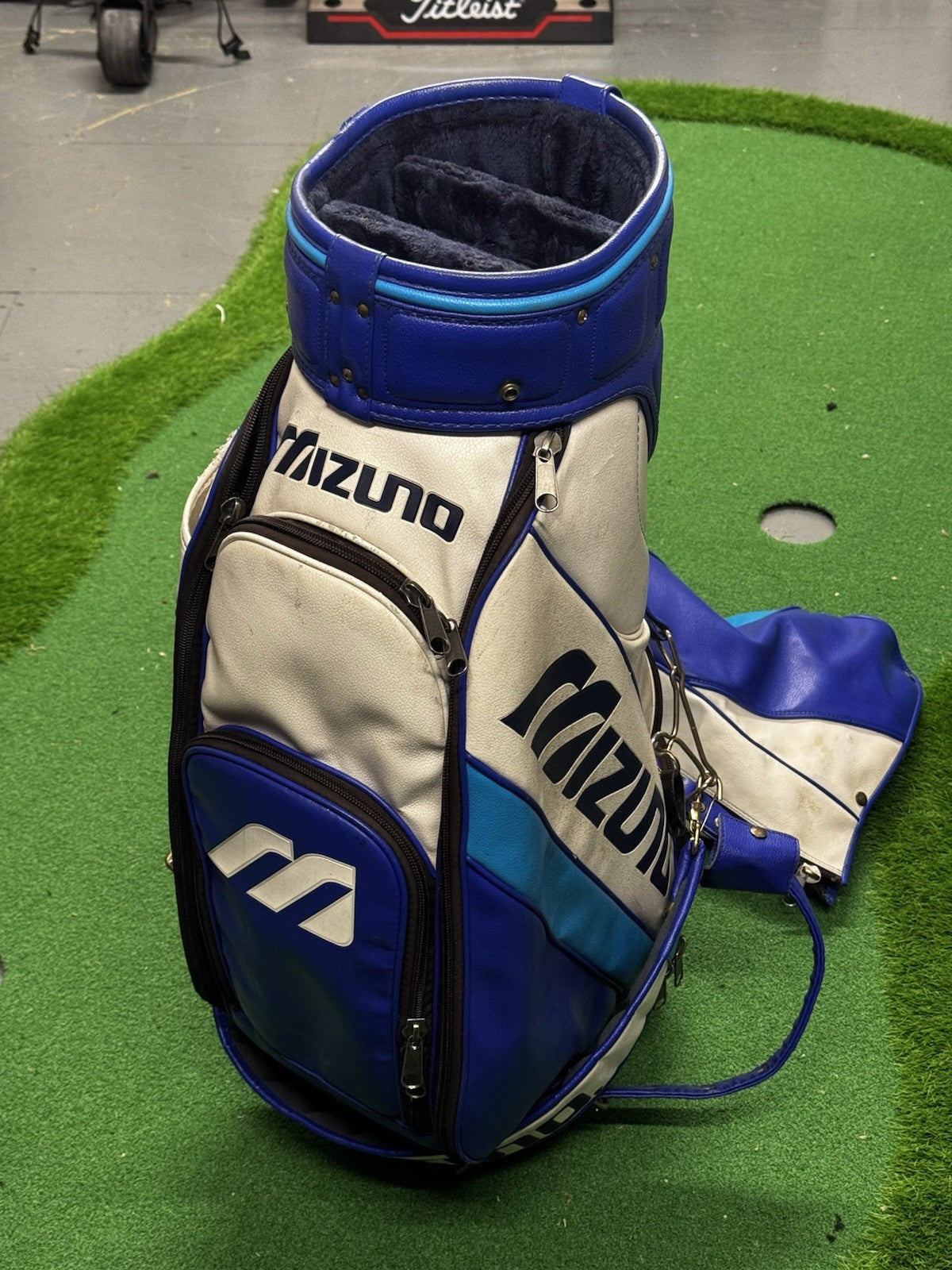Mizuno Tour Cart Golf Bag 6-Way Divider Blue/White