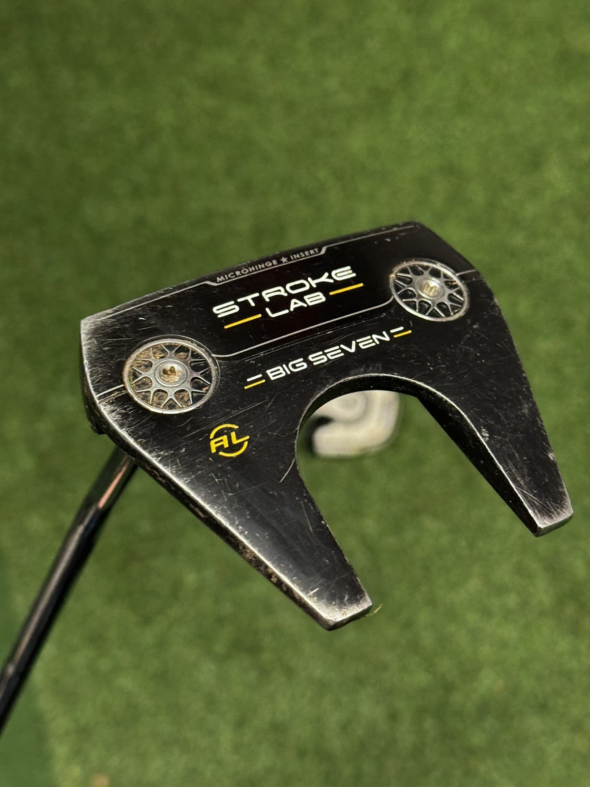 Odyssey Left Hand Stroke Lab Black Arm Lock Big Seven Putter 