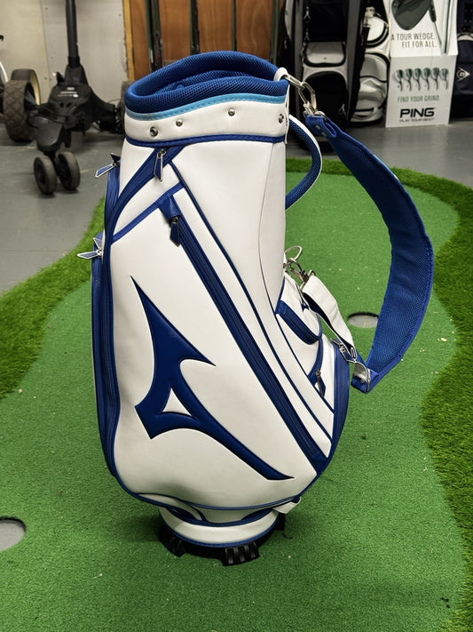 Mizuno Golf Cart Bag 6 Way White/Blue