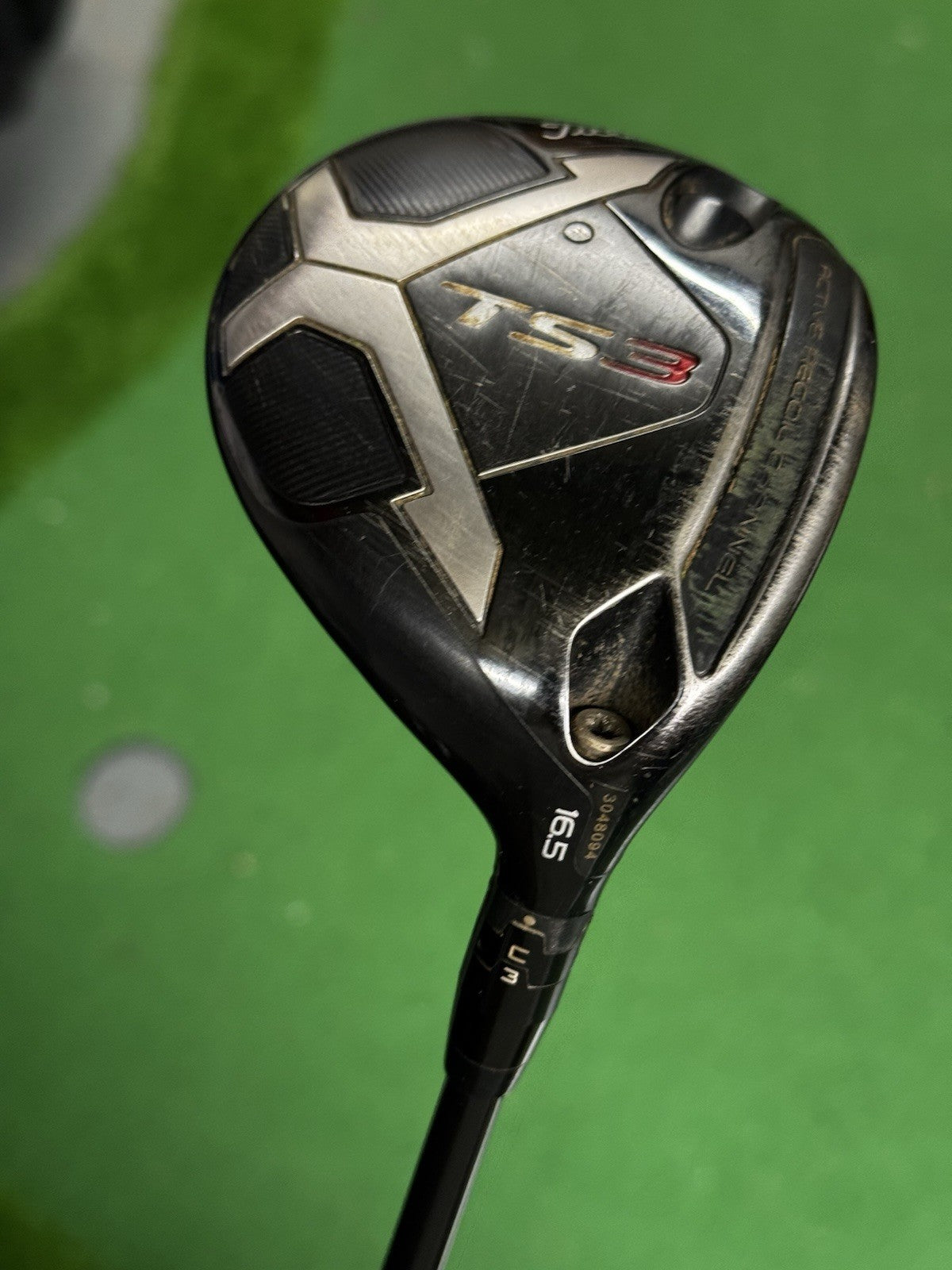 Titleist TS3 3 Wood 16.5 Degree X Stiff HZRDUS 6.5 Shaft
