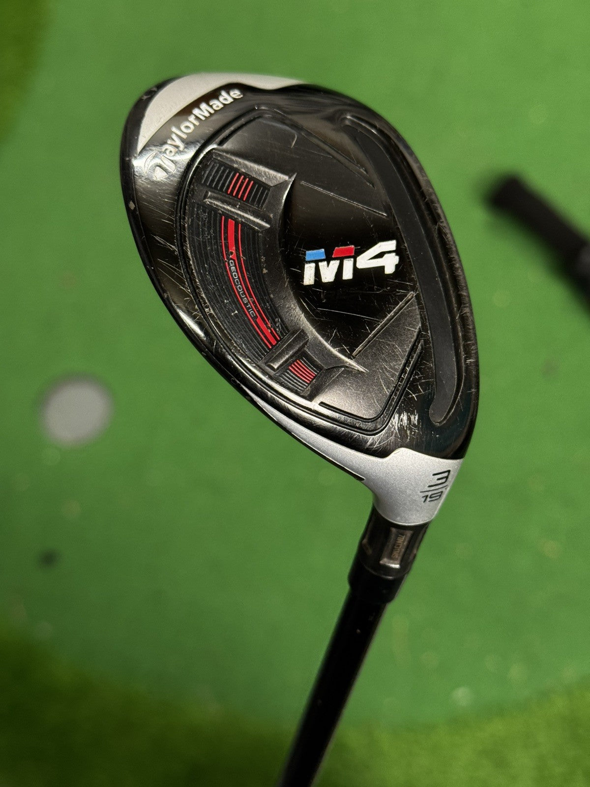 Taylormade M4 3 Hybrid 19 Degree Stiff Flex Atmos Red Shaft