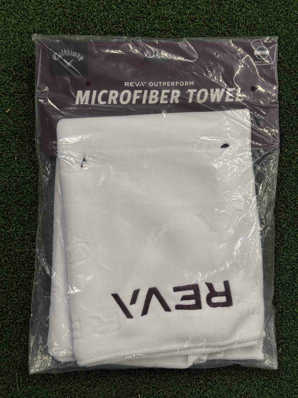 Callaway White REVA Microfiber golf towel *NEW*