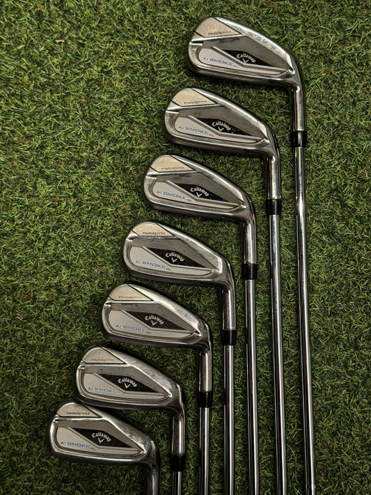 Callaway Paradym Ai Smoke HL Iron Set 5-AW Regular Flex AMT Red R300 Shafts